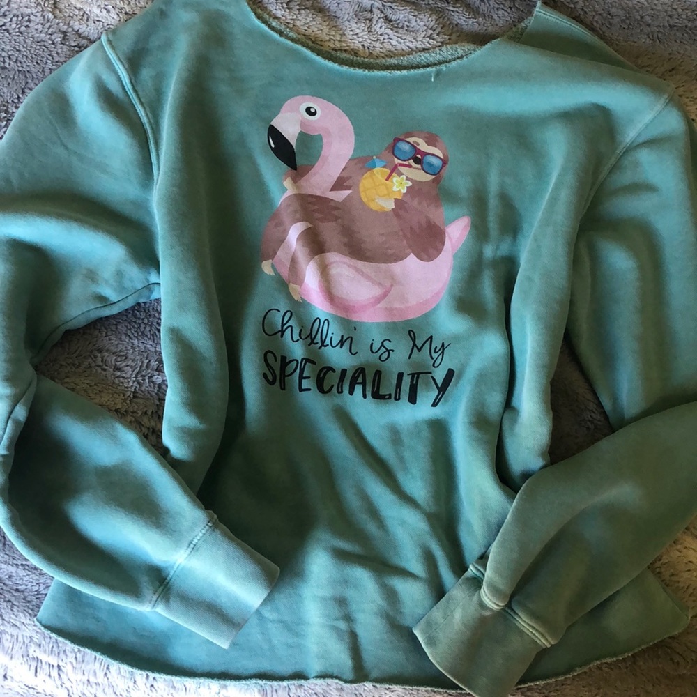 Chillin Is My Specialty Flamingo Sloth Sweatshirt